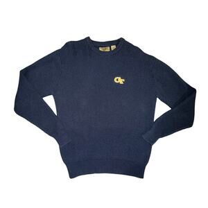 Vintage Georgia Tech Vesi Sportswear Knit Sweater College Linen Cotten Blend XL